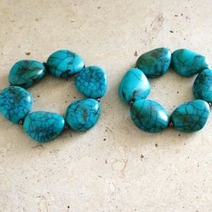 2 Turquoise Stone Bracelets
